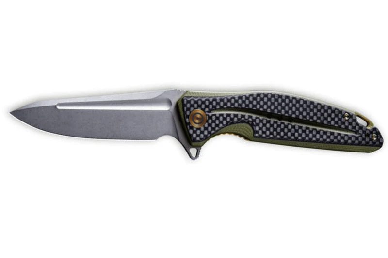 Couteau pliant CIVIVI Statera C901B manche en G10/fibre de carbone vert et noir 11,7cm
