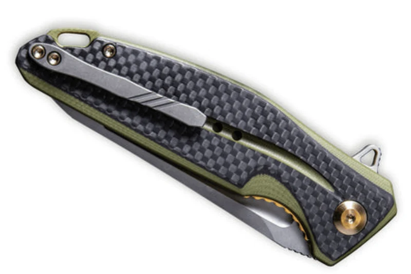 Couteau pliant CIVIVI Statera C901B manche en G10/fibre de carbone vert et noir 11,7cm