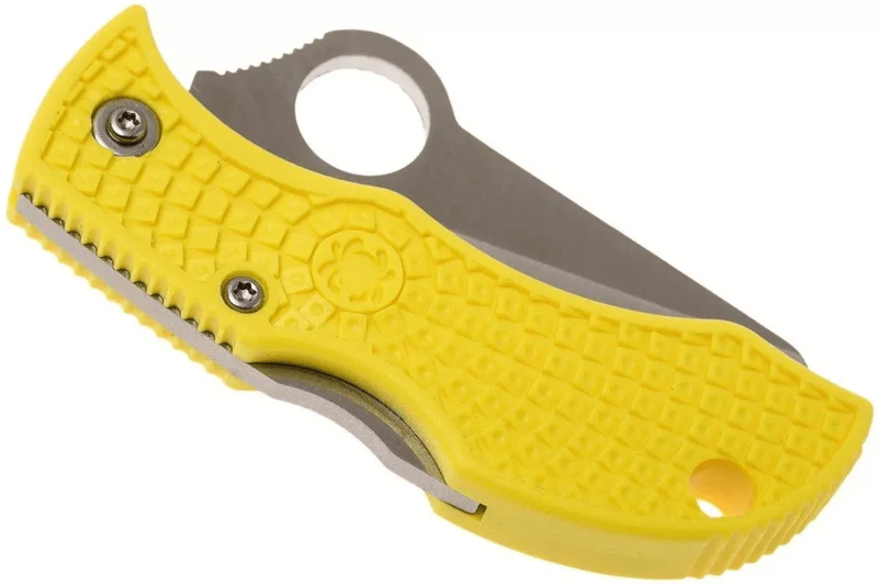 Couteau pliant Spyderco Manbug Salt MYLS manche en nylon/fibres de verre jaune 6,4cm