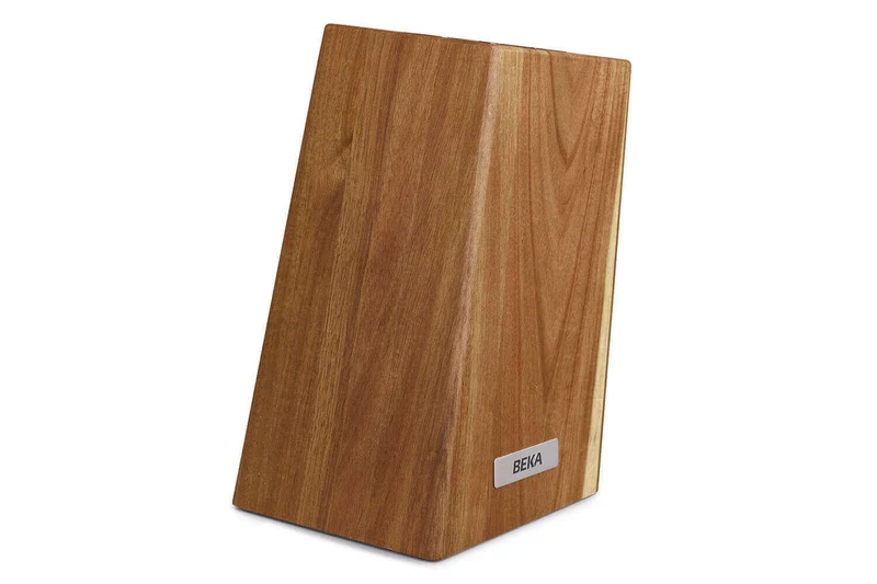 Bloc de couteaux incliné vide Beka Nomad en bois d'acacia