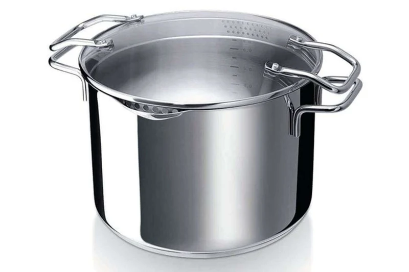 Cuiseur à pâtes et légumes Beka Emporo en inox 24cm avec couvercle passoire