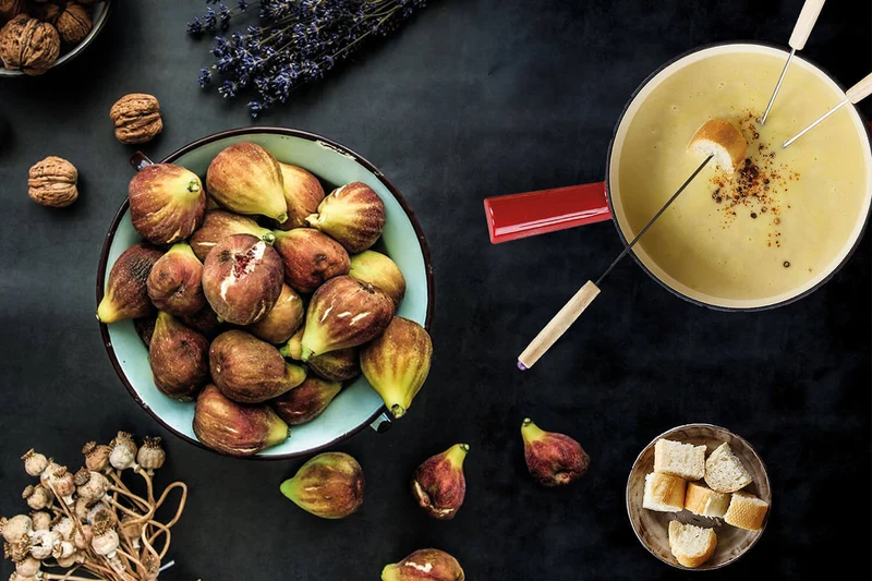 Service à fondue à fromage Beka Belledone en fonte émaillée pour 6 personnes - Coloris rouge