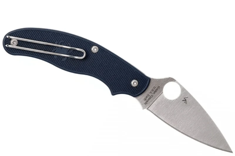 Couteau pliant Spyderco UK Penknife C94PDBL manche en nylon/fibre de verre bleu foncé 10cm