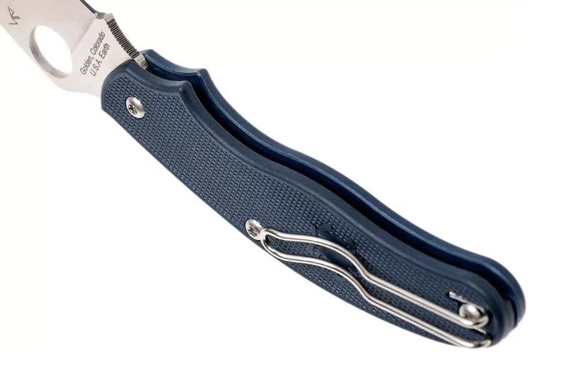 Couteau pliant Spyderco UK Penknife C94PDBL manche en nylon/fibre de verre bleu foncé 10cm