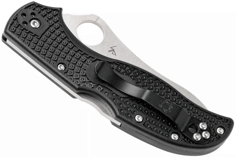 Couteau pliant Spyderco Stretch 2 C90PBK2 manche en nylon/fibre de verre noir 12cm