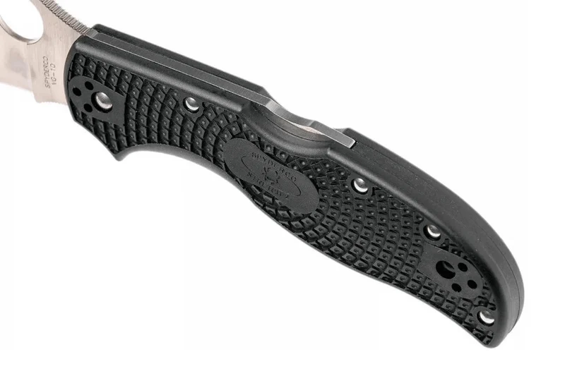 Couteau pliant Spyderco Stretch 2 C90PBK2 manche en nylon/fibre de verre noir 12cm
