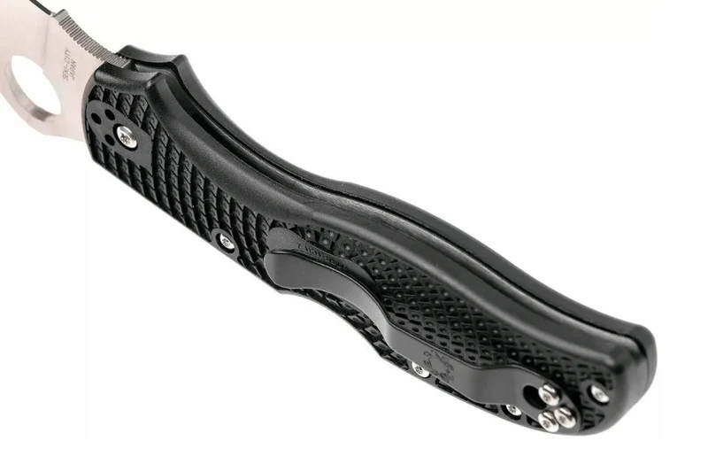 Couteau pliant Spyderco Stretch 2 C90PBK2 manche en nylon/fibre de verre noir 12cm