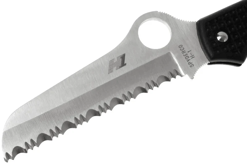 Couteau pliant Spyderco Atlantic Salt C89SBK manche en nylon/fibre de verre noir 11,7cm