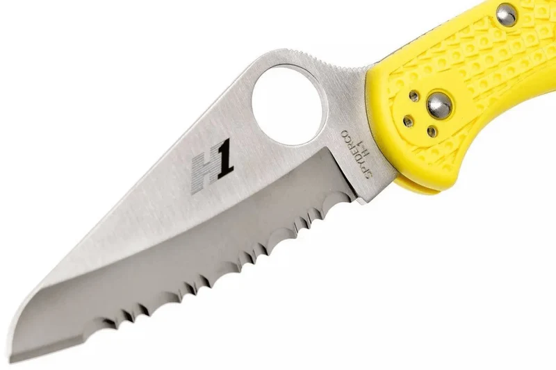 Couteau pliant Spyderco Salt 2 C88SYL2 à lame dentée manche en nylon/fibre de verre 10,8cm