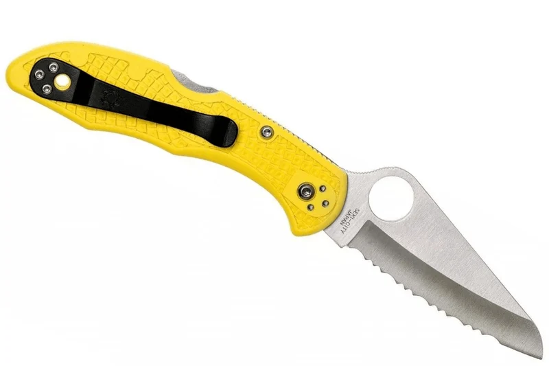 Couteau pliant Spyderco Salt 2 C88SYL2 à lame dentée manche en nylon/fibre de verre 10,8cm