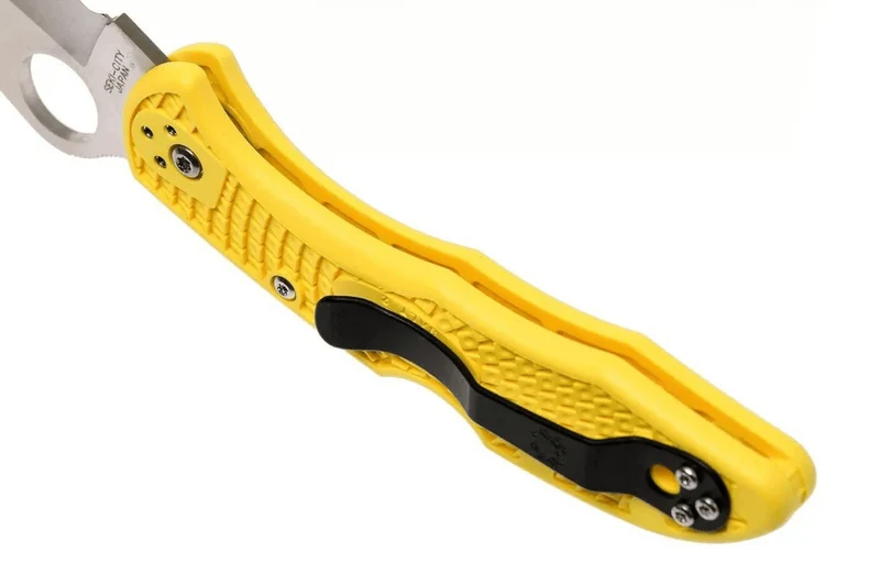 Couteau pliant Spyderco Salt 2 C88SYL2 à lame dentée manche en nylon/fibre de verre 10,8cm