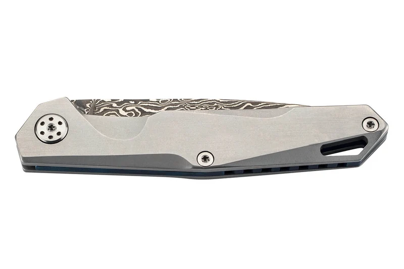 Couteau pliant Herbertz 300008 lame damassée manche inox 8cm