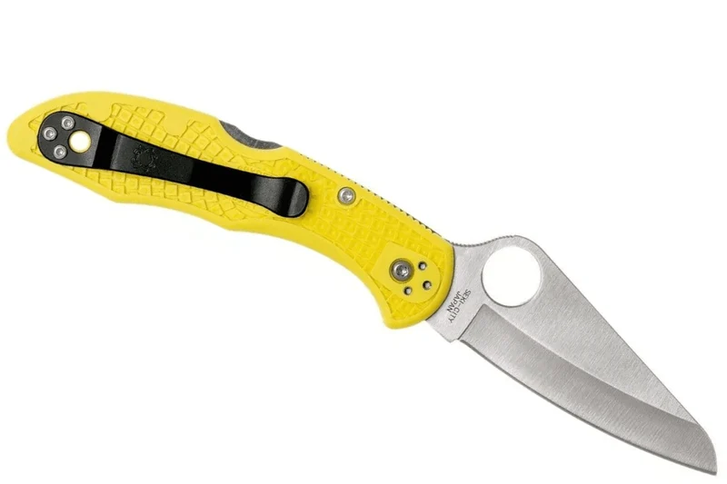 Couteau pliant Spyderco Salt 2 C88PYL2 manche en nylon/fibre de verre jaune 10,8cm