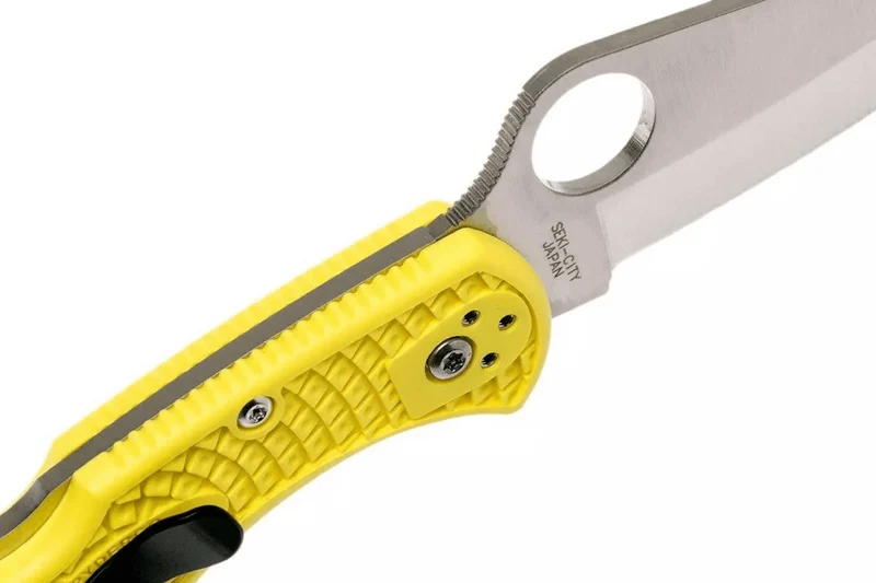 Couteau pliant Spyderco Salt 2 C88PYL2 manche en nylon/fibre de verre jaune 10,8cm