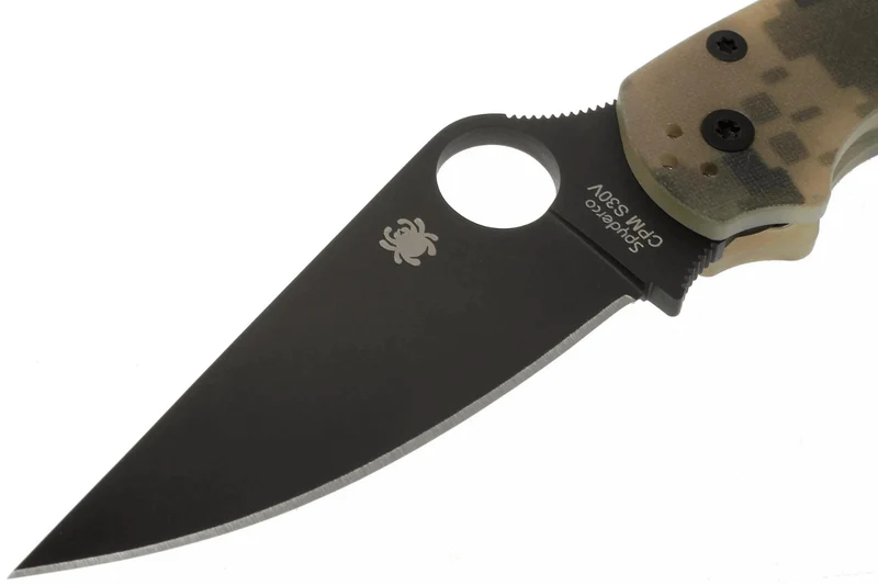 Couteau pliant Spyderco Paramilitary 2 Camo C81GPCMOBK2 lame noire manche en G10 12,2cm
