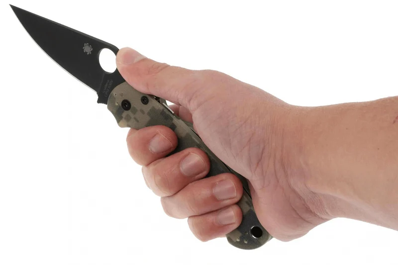 Couteau pliant Spyderco Paramilitary 2 Camo C81GPCMOBK2 lame noire manche en G10 12,2cm
