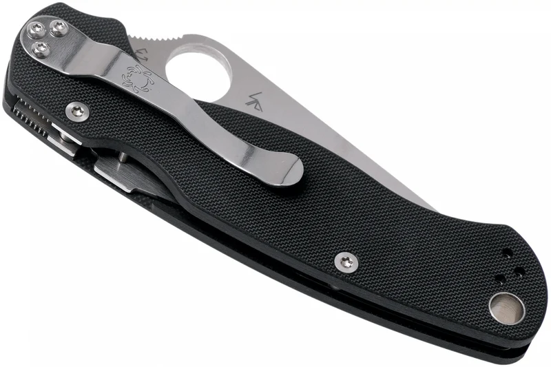 Couteau pliant Spyderco Paramilitary 2 C81GP2 manche en G10 noir 12,2cm