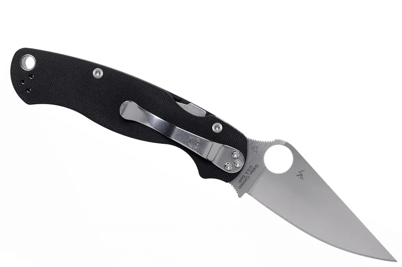 Couteau pliant Spyderco Paramilitary 2 C81GP2 manche en G10 noir 12,2cm