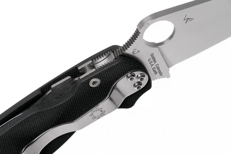 Couteau pliant Spyderco Paramilitary 2 C81GP2 manche en G10 noir 12,2cm