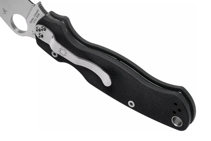 Couteau pliant Spyderco Paramilitary 2 C81GP2 manche en G10 noir 12,2cm