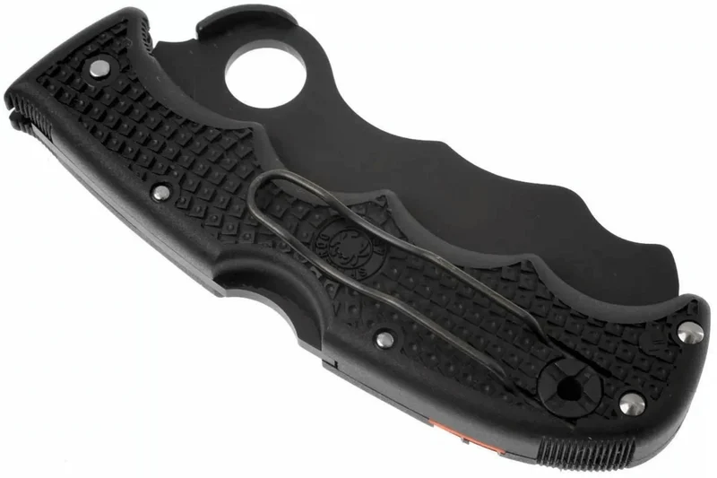 Couteau pliant Spyderco Assist C79PSBBK lame noire dentée manche en nylon/fibre de verre noir 12,2cm