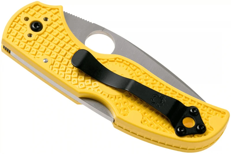 Couteau pliant Spyderco Native 5 C41PYL5 manche en nylon/fibre de verre jaune 10,2cm