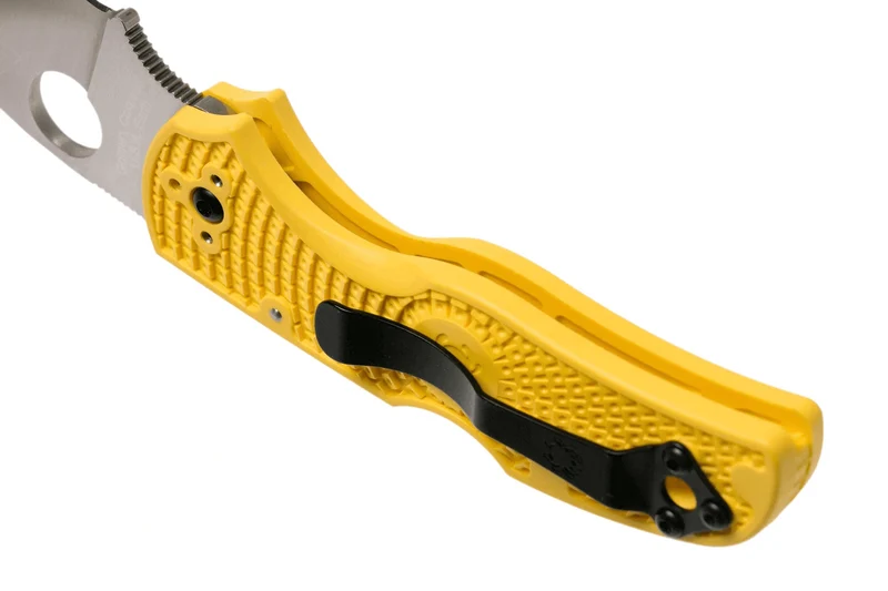 Couteau pliant Spyderco Native 5 C41PYL5 manche en nylon/fibre de verre jaune 10,2cm