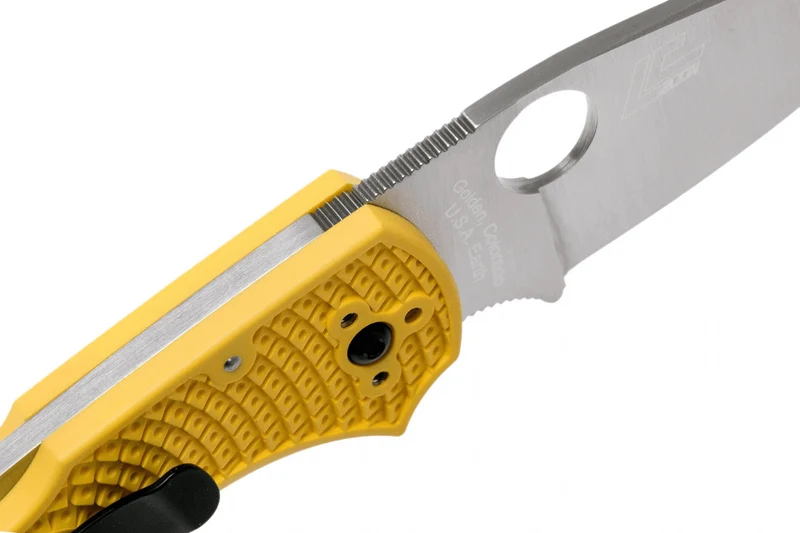 Couteau pliant Spyderco Native 5 C41PYL5 manche en nylon/fibre de verre jaune 10,2cm