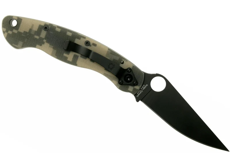 Couteau pliant Spyderco Military C36GPCMOBK manche en G10 camouflé 14cm