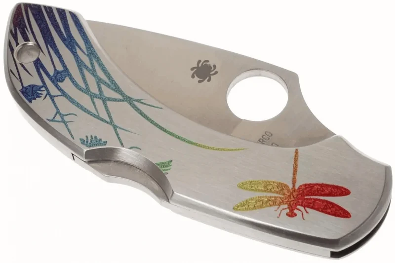 Couteau pliant Spyderco DragonFly 2 Tattoo C28PT manche en acier inox 8,1cm