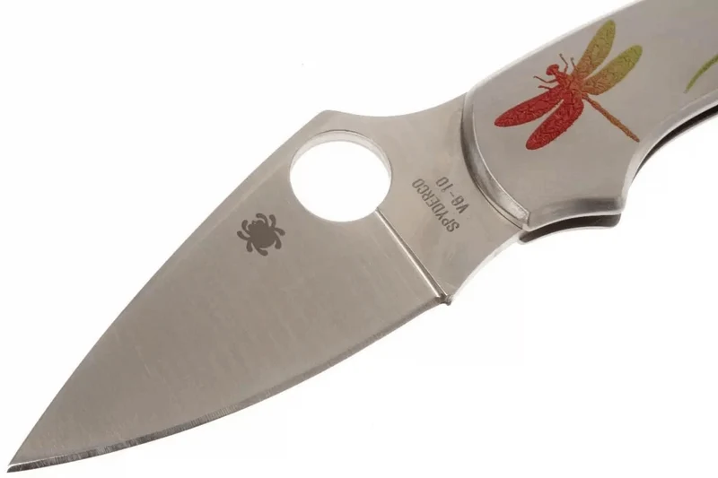 Couteau pliant Spyderco DragonFly 2 Tattoo C28PT manche en acier inox 8,1cm