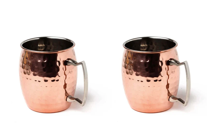 Coffret Quai Sud "Moscow Mule" Bio + 2 tasses en inox plaqué cuivre
