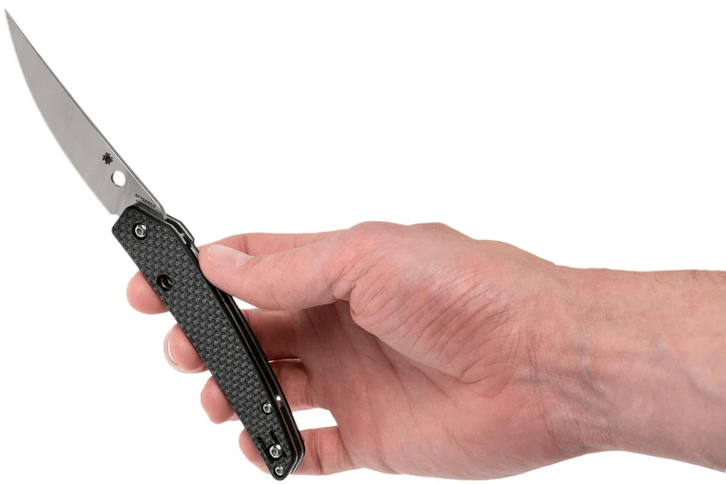 Couteau pliant Spyderco Ikuchi C242CFP manche en fibre de carbone/G10 noir 11cm