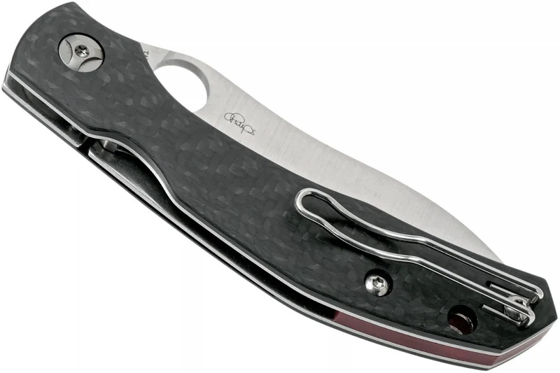 Couteau pliant Spyderco Kapara C241CFP manche en fibre de carbone noir 11,9cm