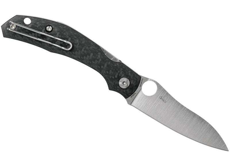 Couteau pliant Spyderco Kapara C241CFP manche en fibre de carbone noir 11,9cm