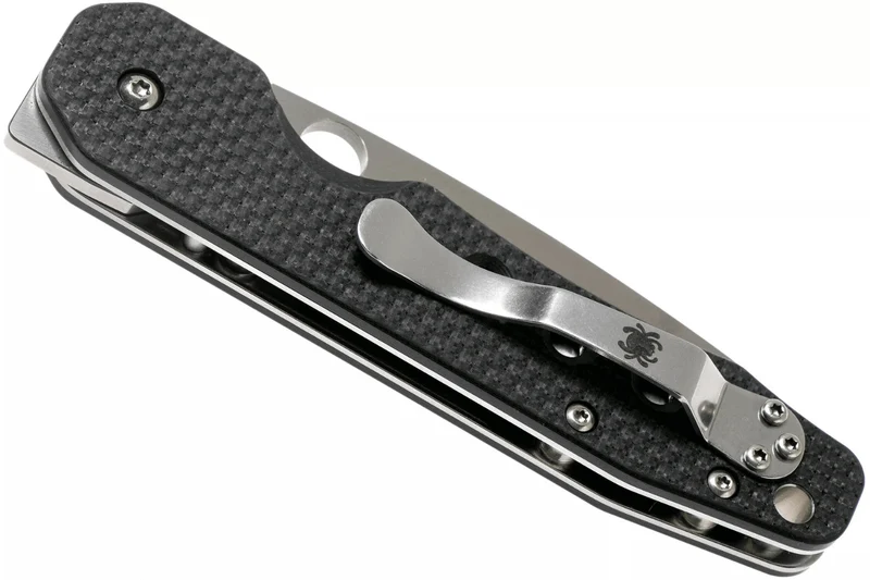 Couteau pliant Spyderco Smock C240CFP manche en fibre de carbone/G10 noir 11,5cm