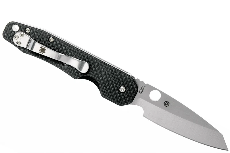 Couteau pliant Spyderco Smock C240CFP manche en fibre de carbone/G10 noir 11,5cm