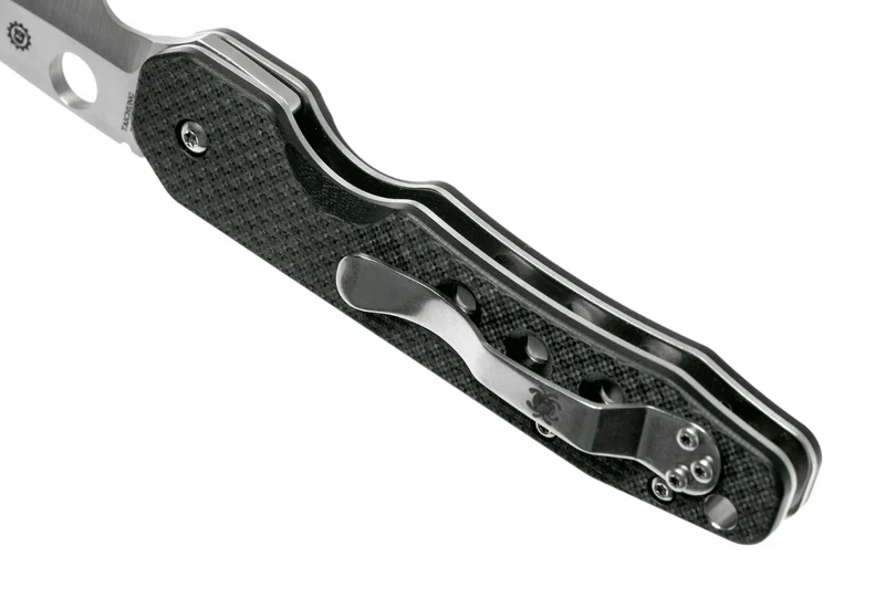Couteau pliant Spyderco Smock C240CFP manche en fibre de carbone/G10 noir 11,5cm
