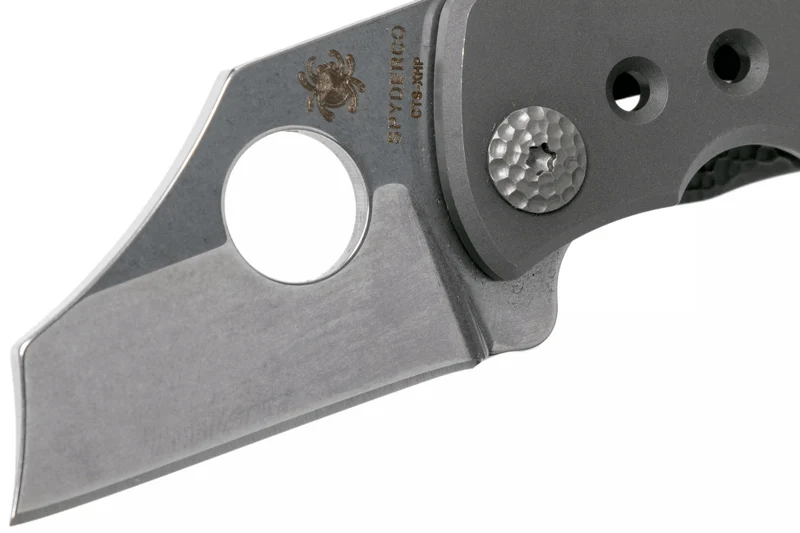 Couteau pliant Spyderco McBee C236TIP manche en titane gris argenté 5,7cm