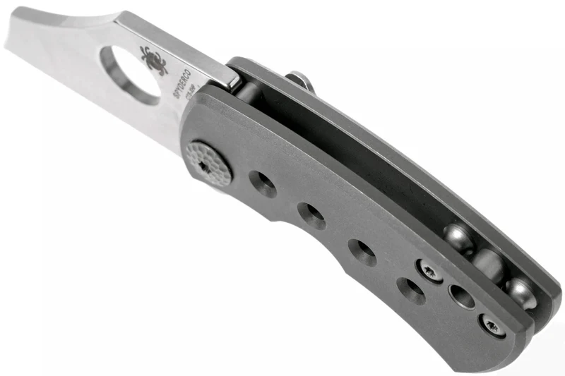 Couteau pliant Spyderco McBee C236TIP manche en titane gris argenté 5,7cm