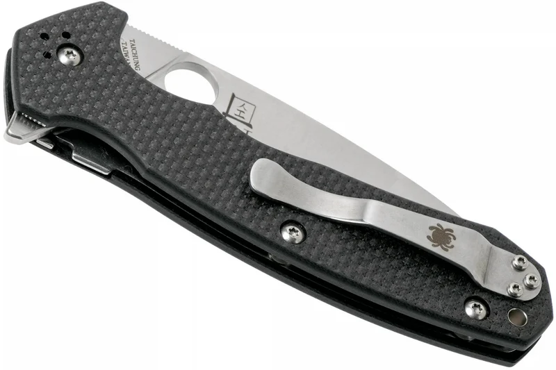 Couteau pliant Spyderco Amalgam C234CFP manche en G10/fibre de carbone noir 13cm
