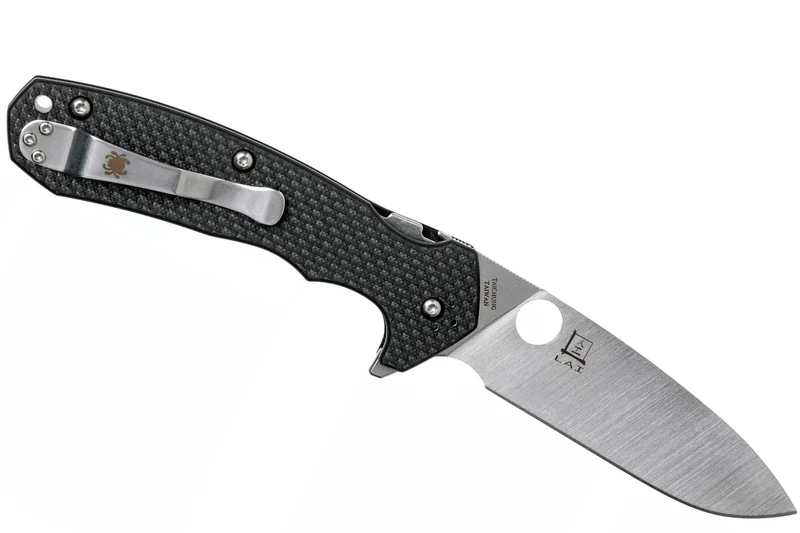 Couteau pliant Spyderco Amalgam C234CFP manche en G10/fibre de carbone noir 13cm