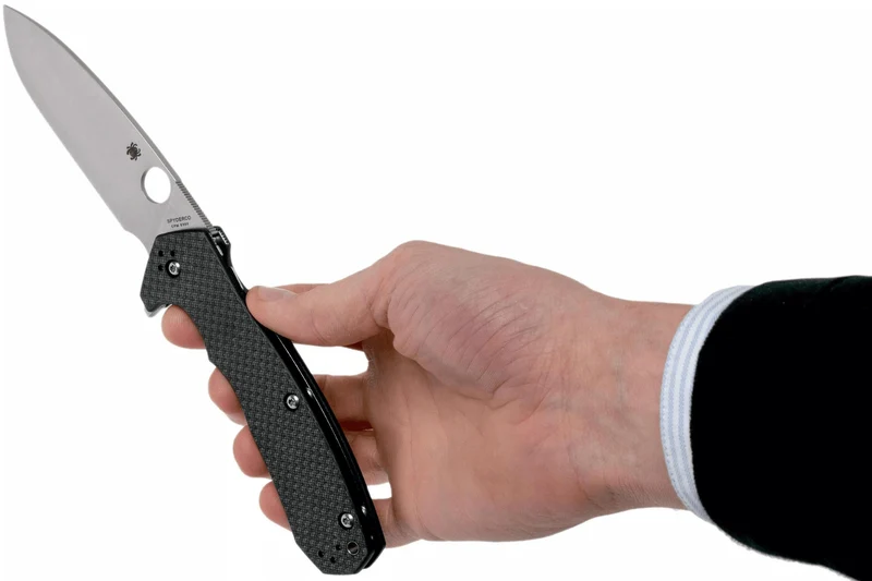 Couteau pliant Spyderco Amalgam C234CFP manche en G10/fibre de carbone noir 13cm