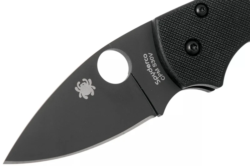 Couteau pliant Spyderco Lil'Native C230GPBBK lame noire et manche en G10 8,9cm