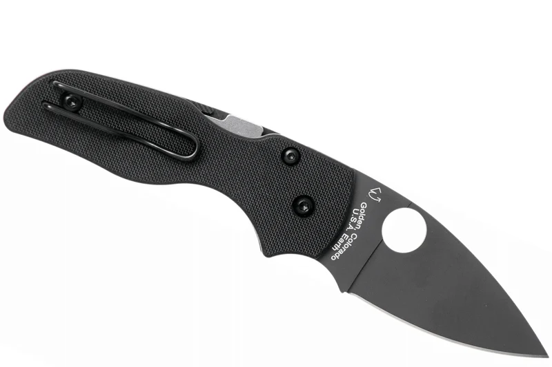 Couteau pliant Spyderco Lil'Native C230GPBBK lame noire et manche en G10 8,9cm