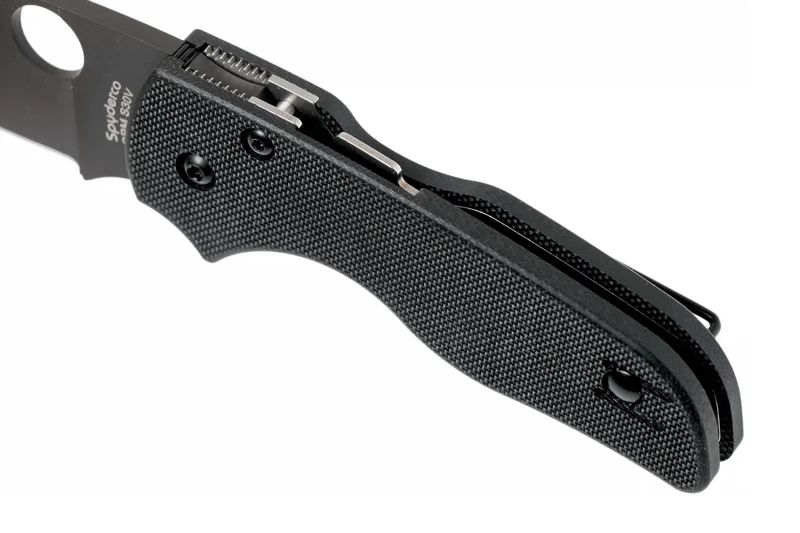 Couteau pliant Spyderco Lil'Native C230GPBBK lame noire et manche en G10 8,9cm
