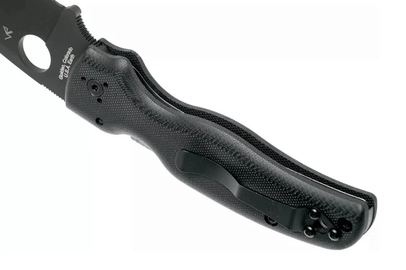 Couteau pliant Spyderco Shaman C229GPBK lame noire manche en G10 11,9cm