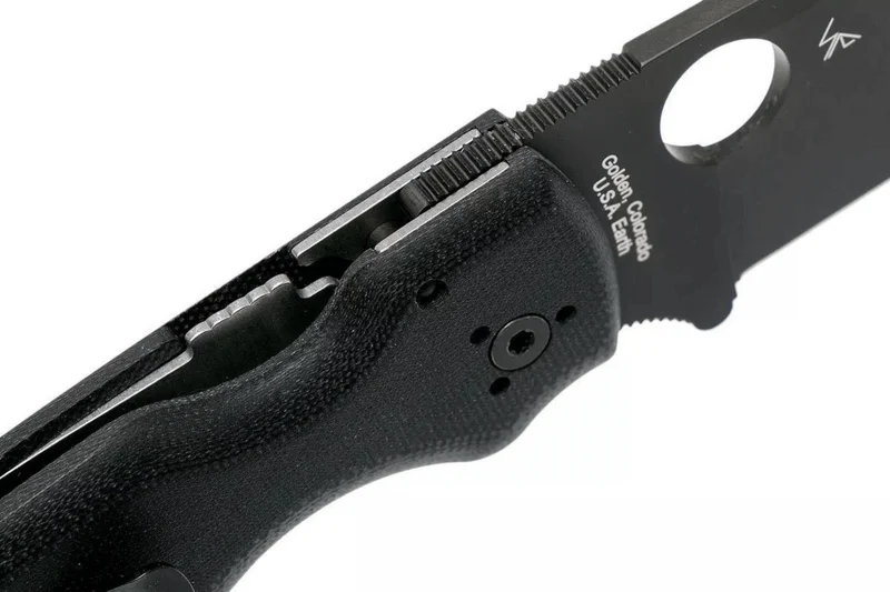 Couteau pliant Spyderco Shaman C229GPBK lame noire manche en G10 11,9cm