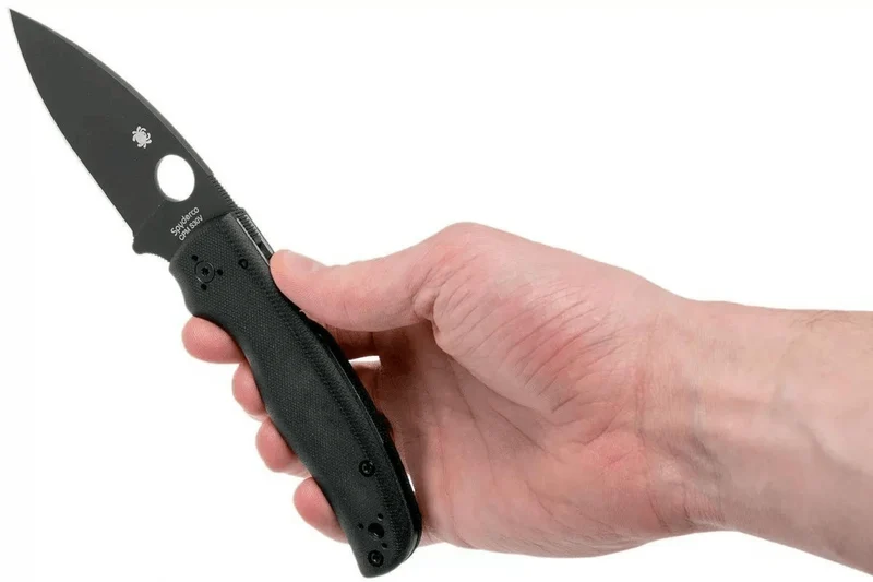 Couteau pliant Spyderco Shaman C229GPBK lame noire manche en G10 11,9cm