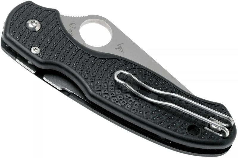 Couteau pliant Spyderco Para 3 C223SBK lame dentée manche en nylon/fibre de verre 10,9cm